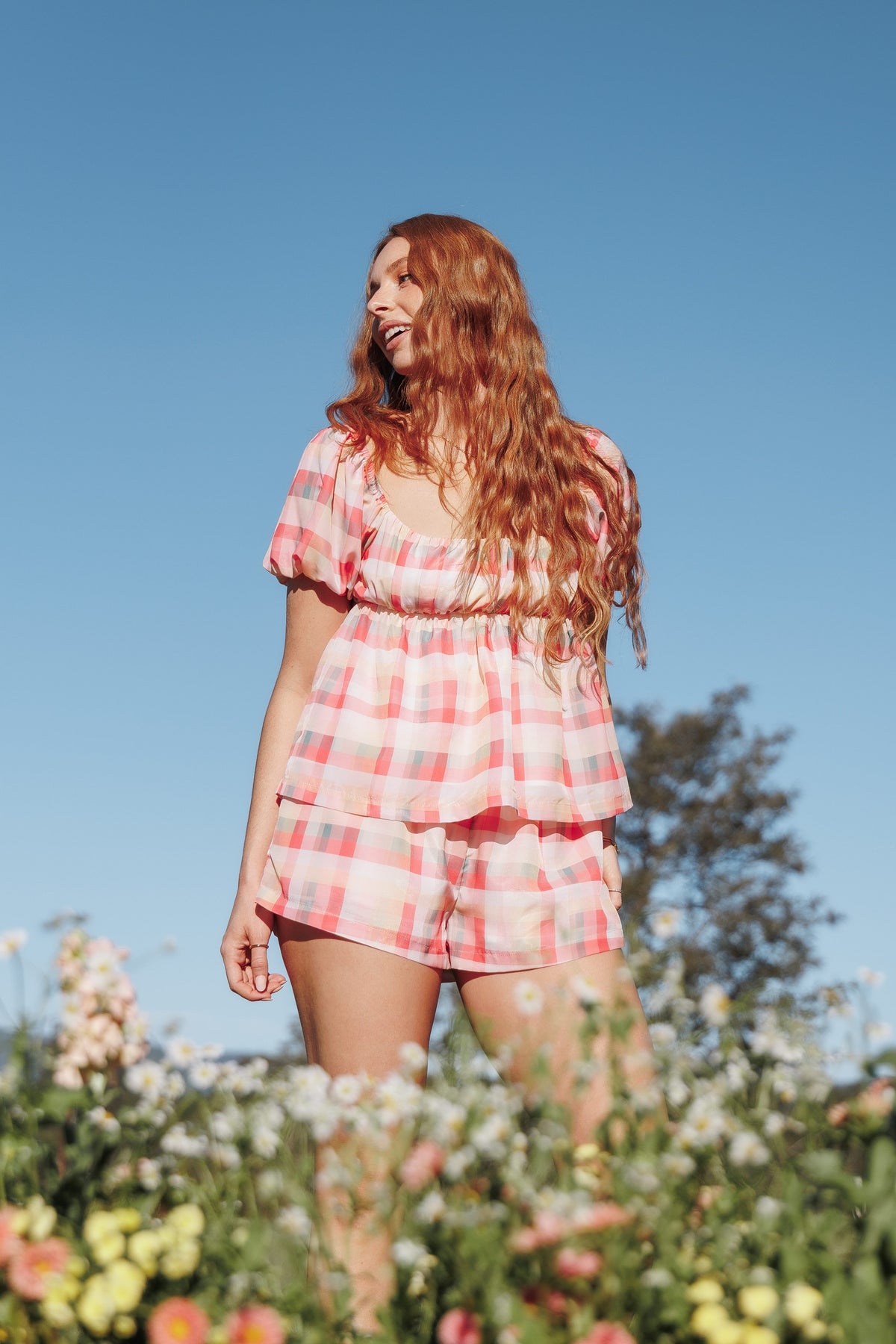 Julia Set - Pink Picnic Plaid