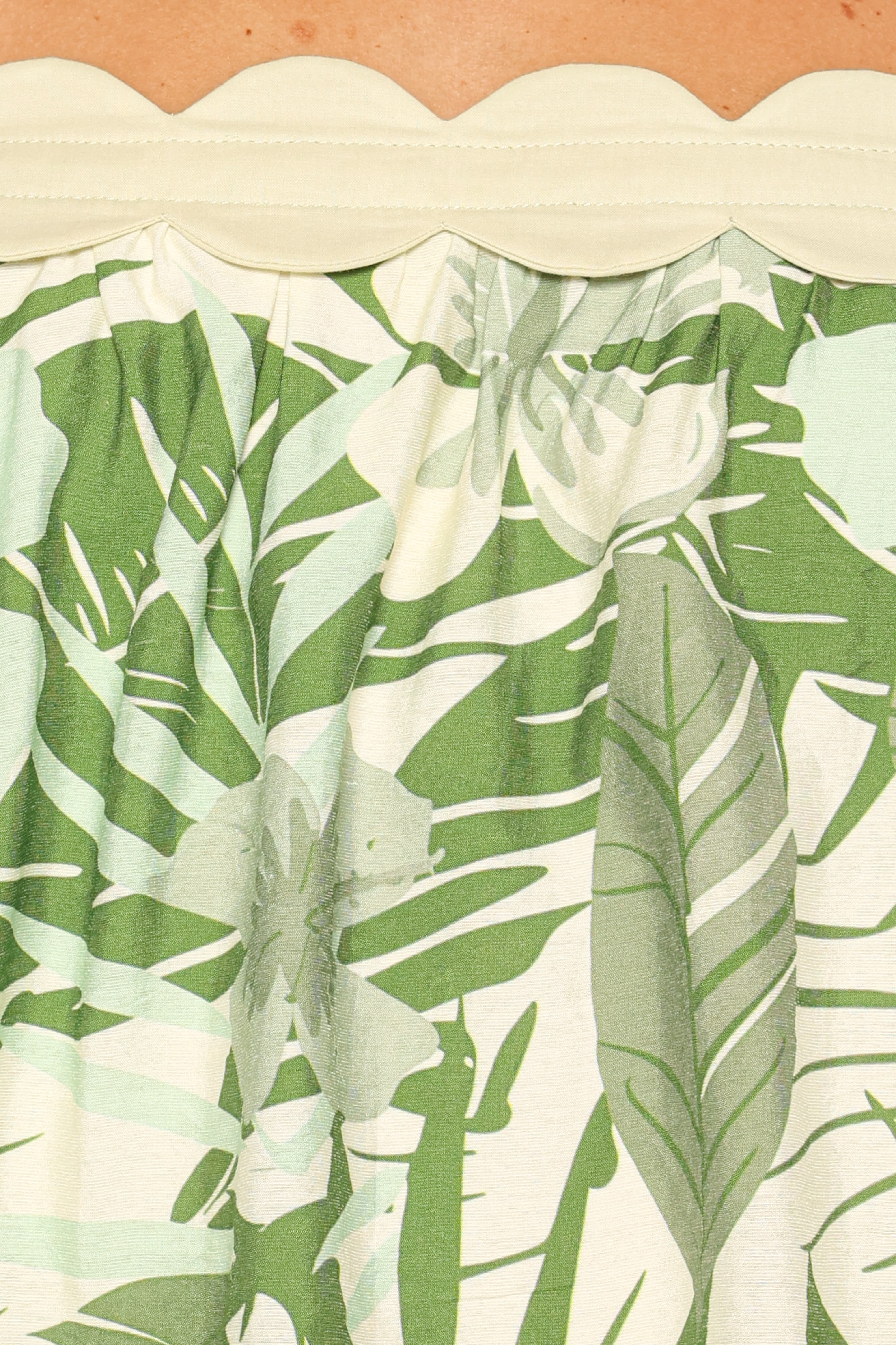 Lillian Short Set - Green Leaf