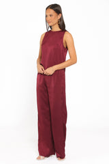 Lira Pant Set - Dark Cherry