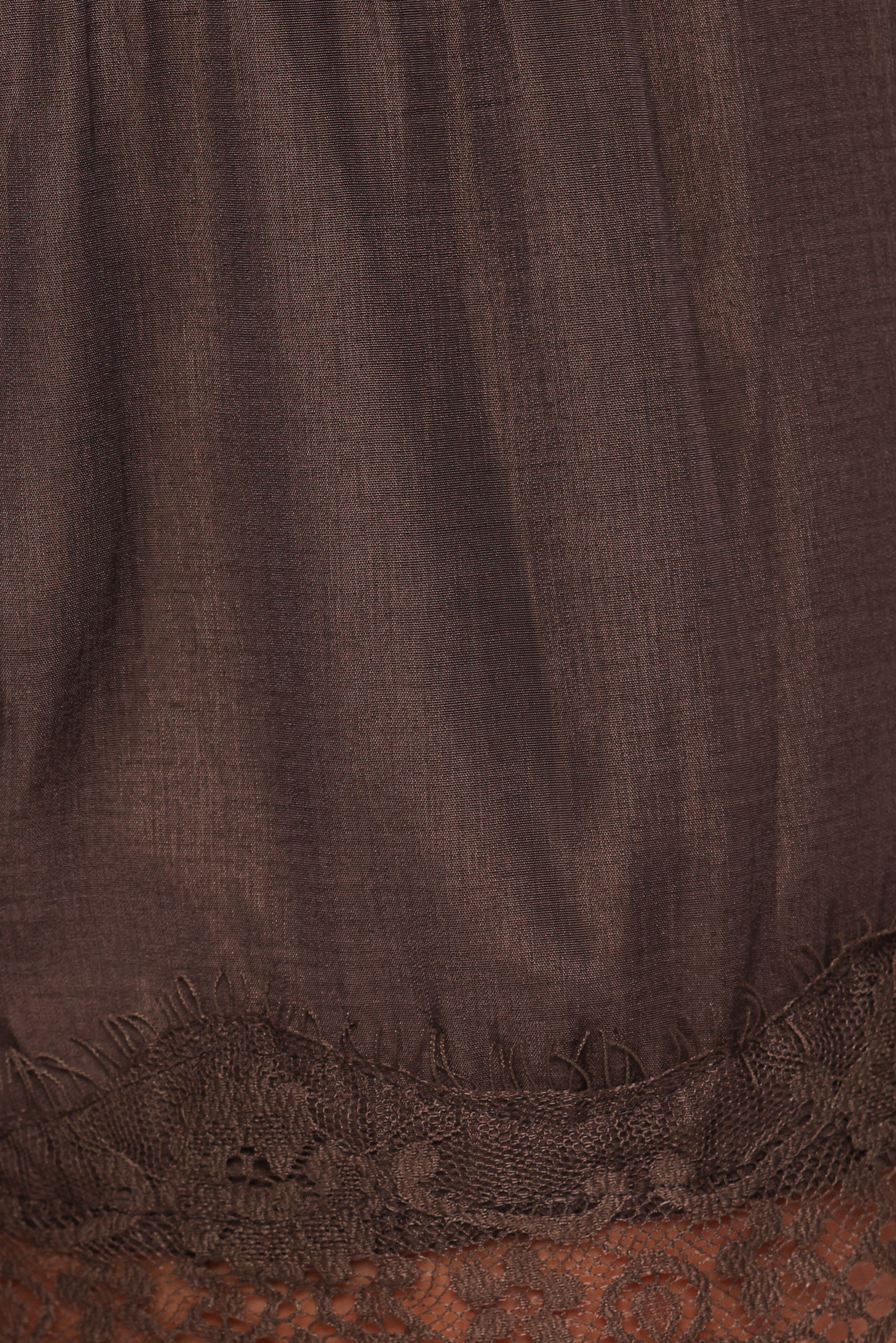 Mairead Lace Short Set - Chocolate Stripe