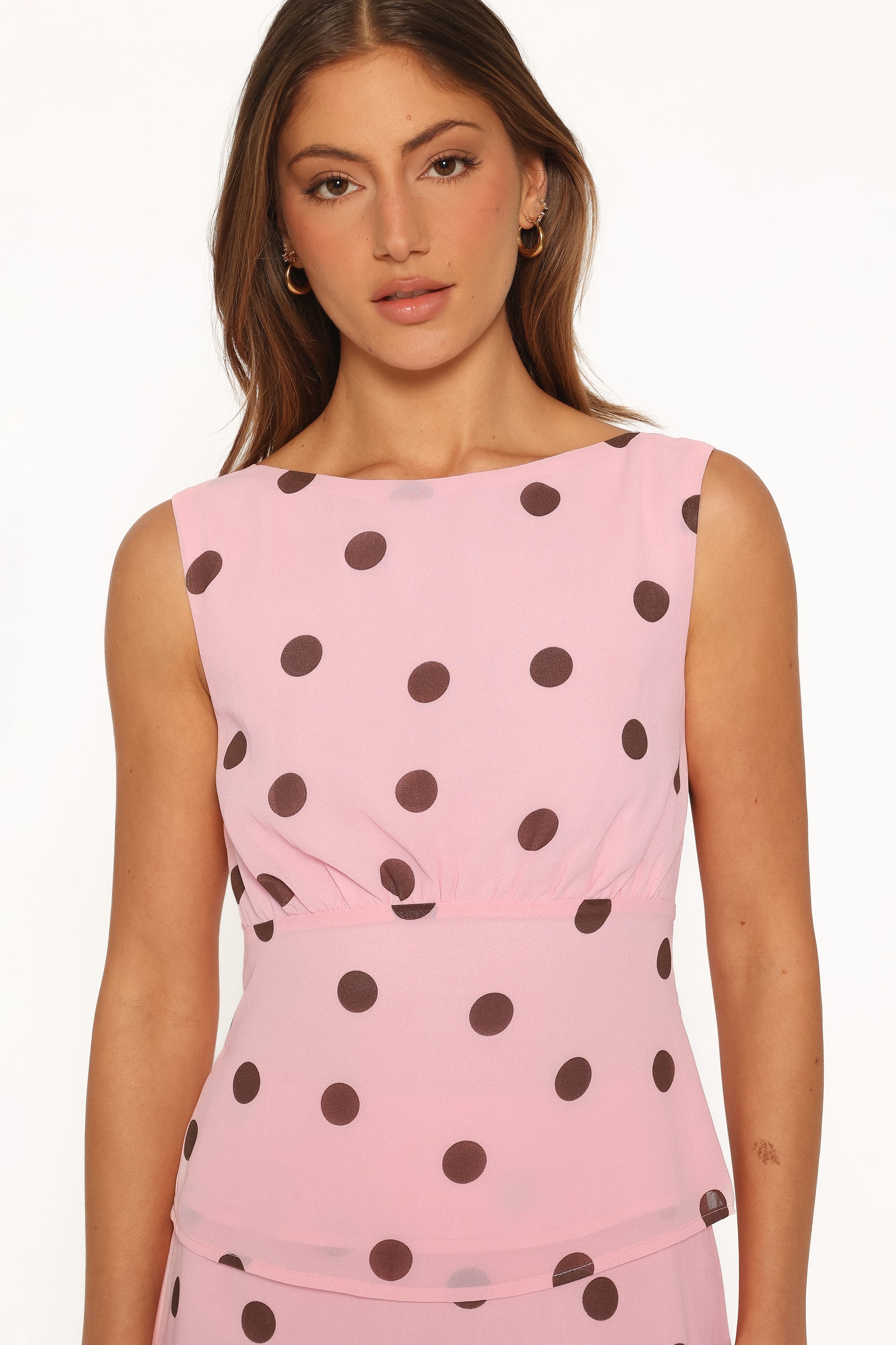 Ricky Skirt Set - Pink Polka Dot