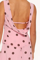 Ricky Skirt Set - Pink Polka Dot