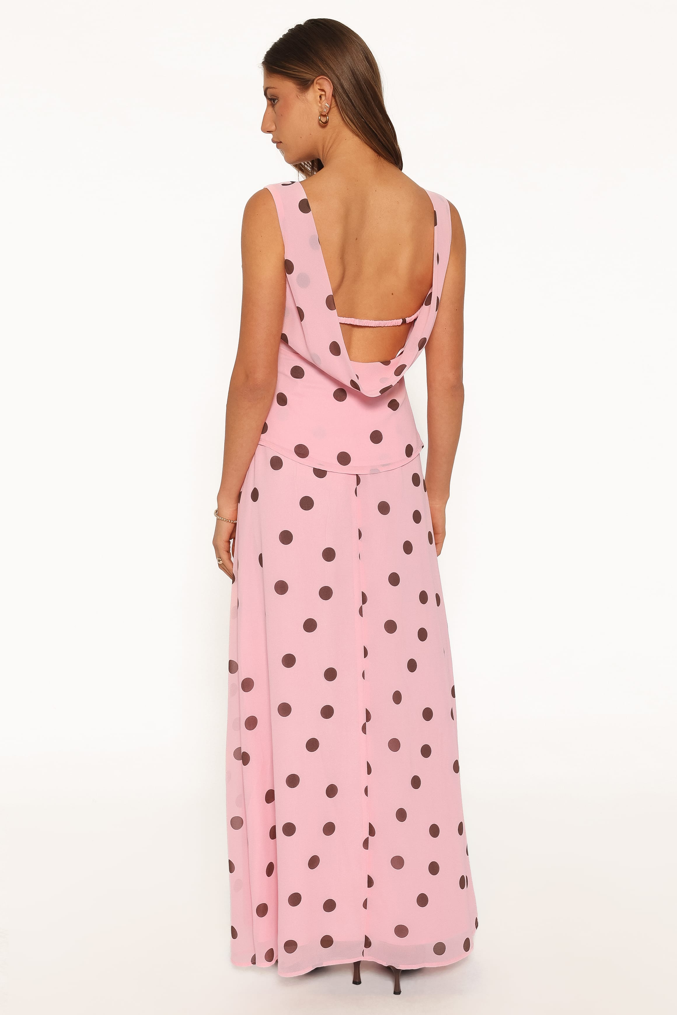 Ricky Skirt Set - Pink Polka Dot