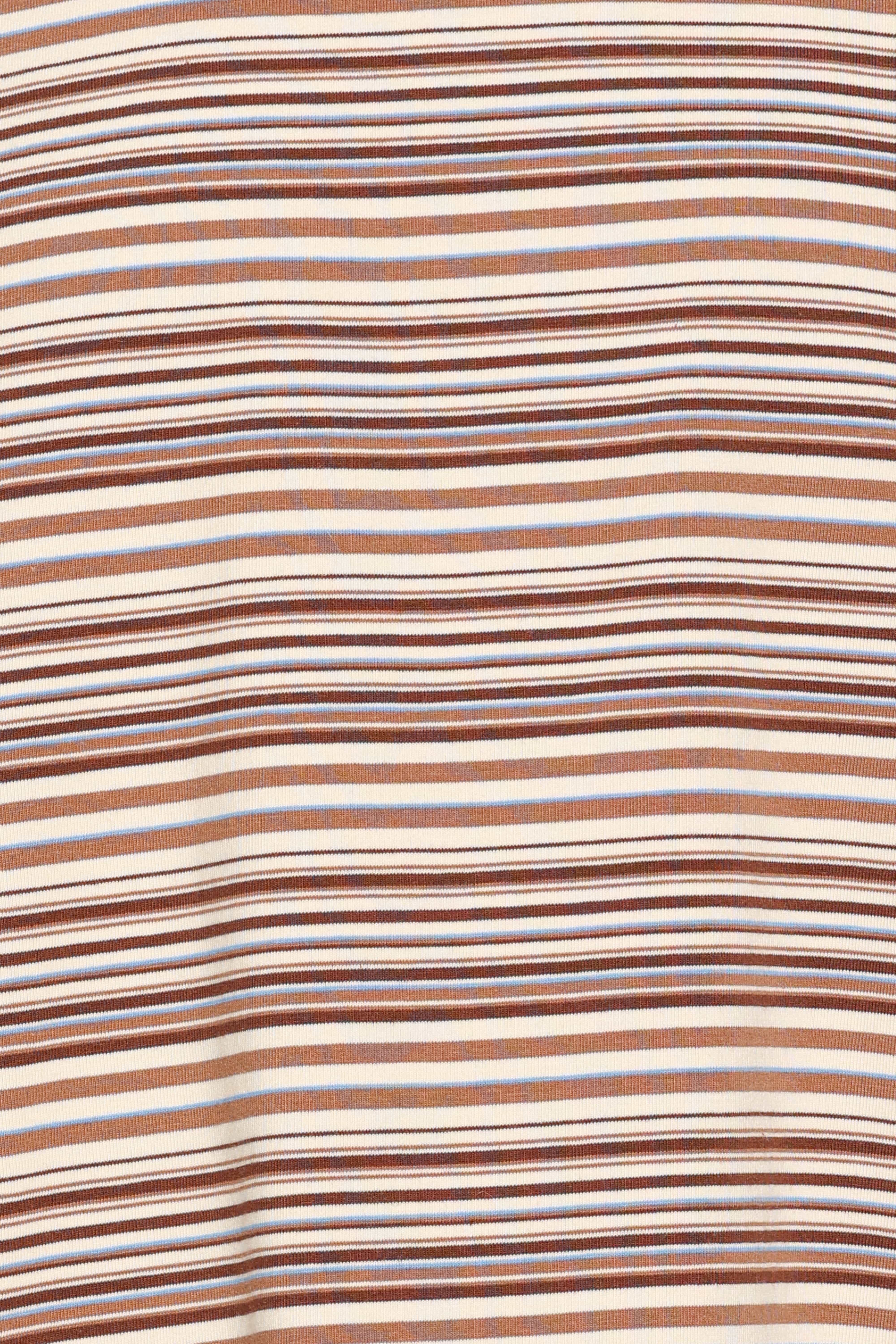 Silvia Knit Short Set - Chocolate Brown Stripe