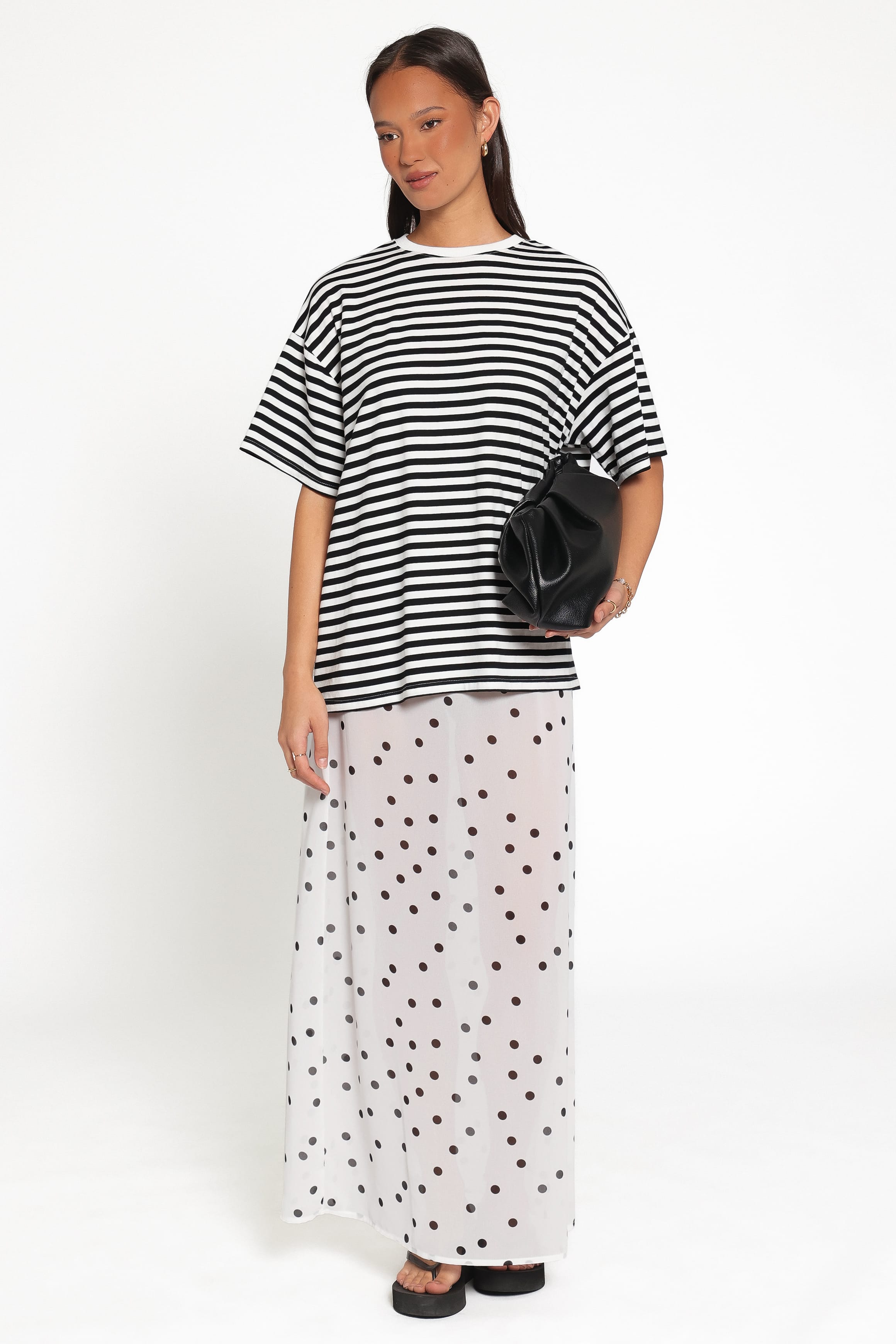 Tammi Skirt Set - White Black