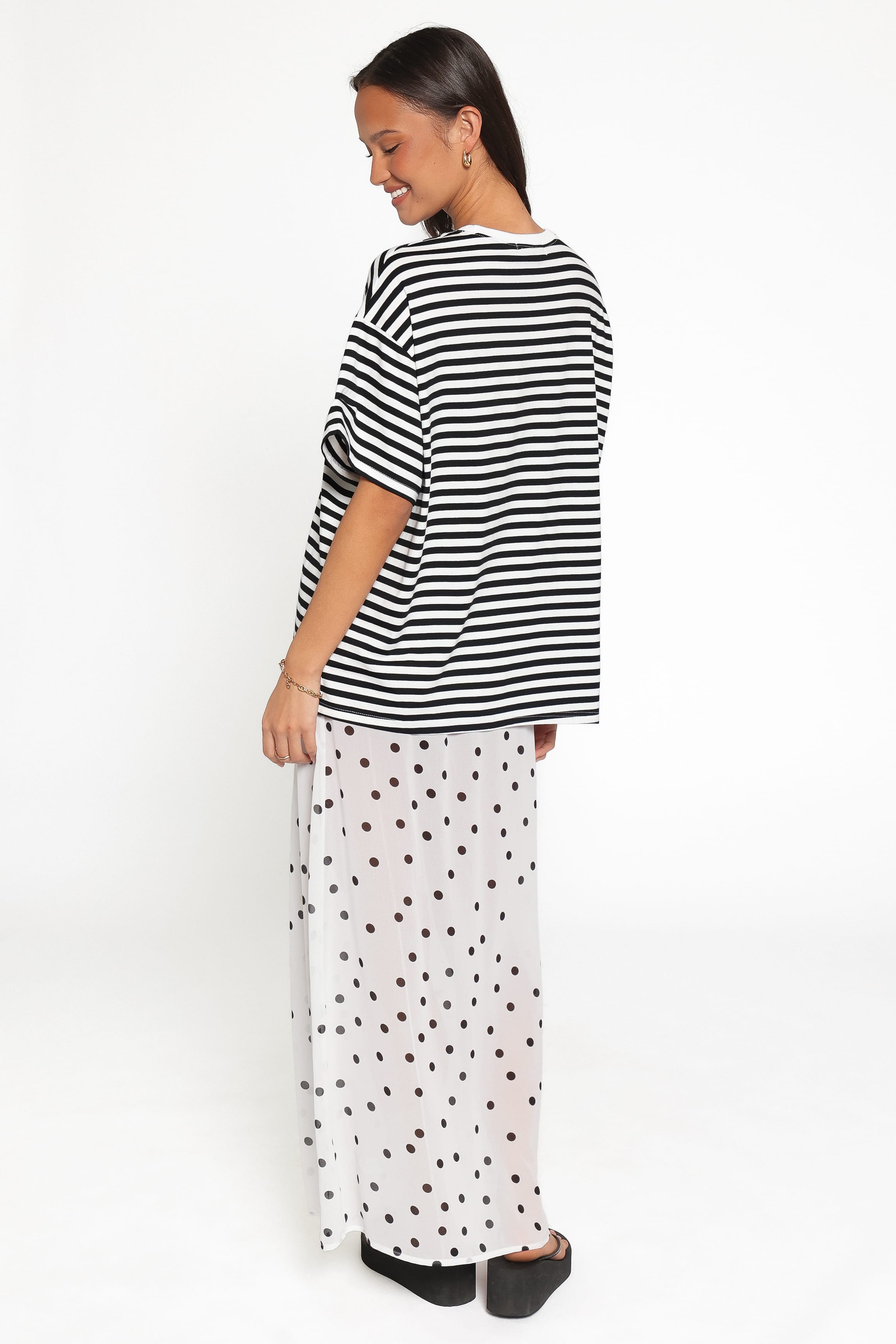 Tammi Skirt Set - White Black