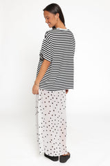 Tammi Skirt Set - White Black
