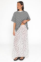 Tammi Skirt Set - White Black