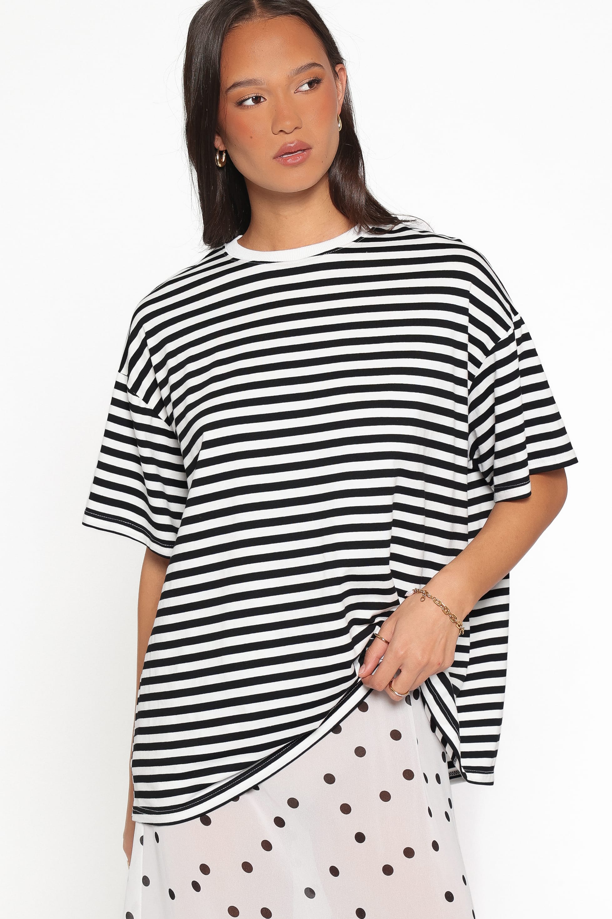 Tammi Skirt Set - White Black