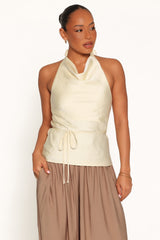Brenn Halterneck Top - Butter Yellow
