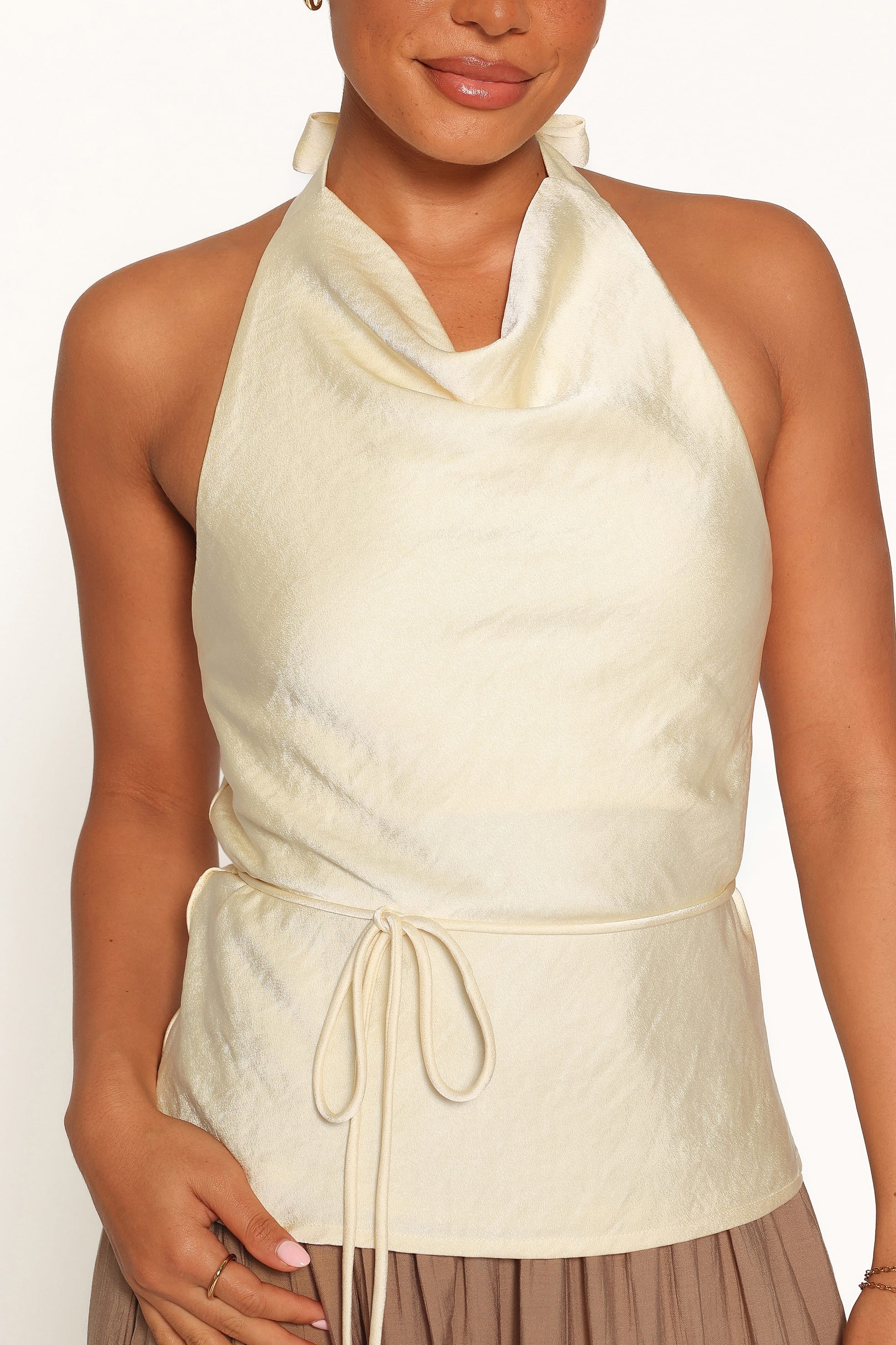 Brenn Halterneck Top - Butter Yellow