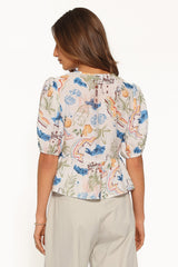 Dory Top - White Multi