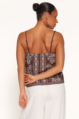 Erina Tank - Brown Bandana