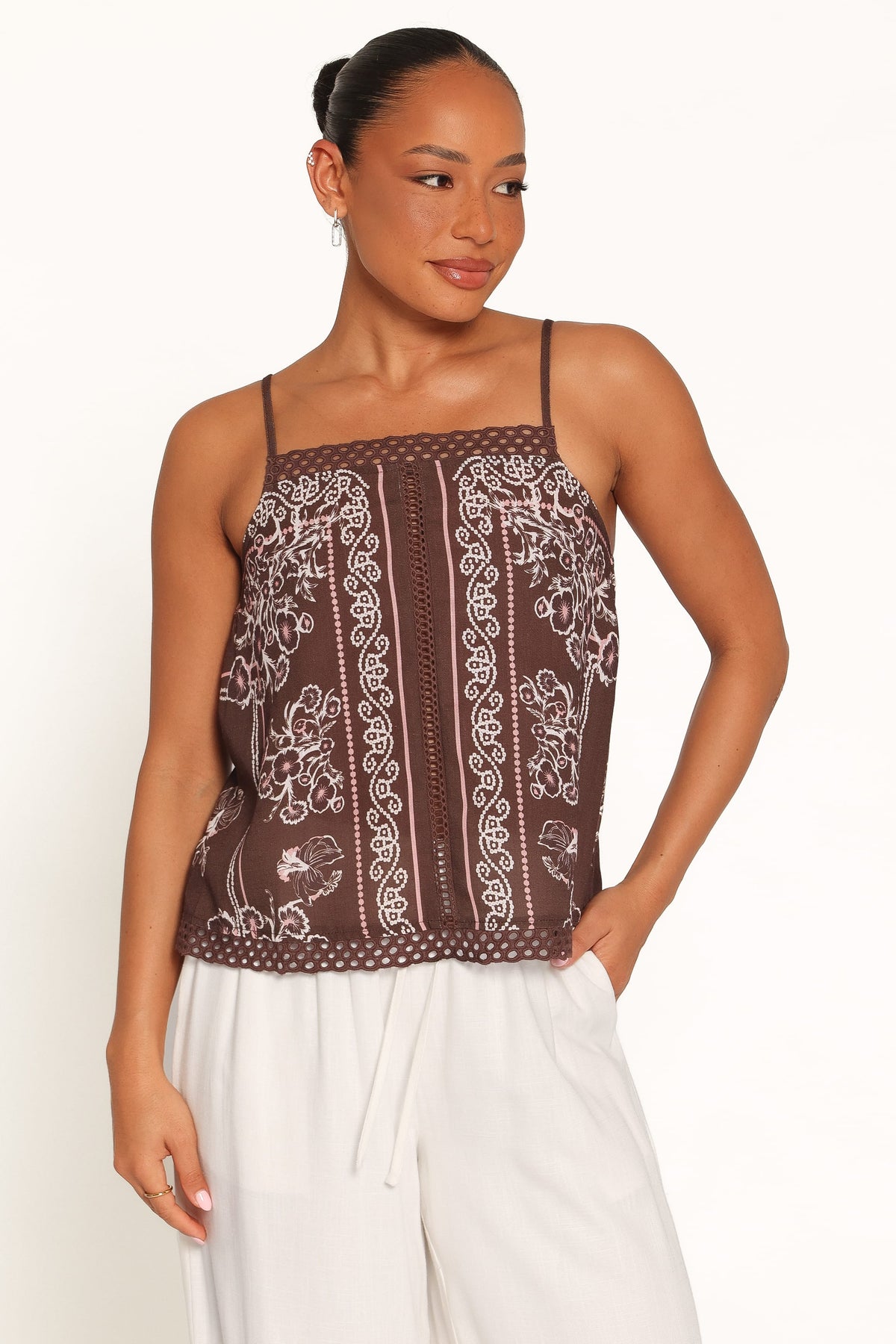 Erina Tank - Brown Bandana