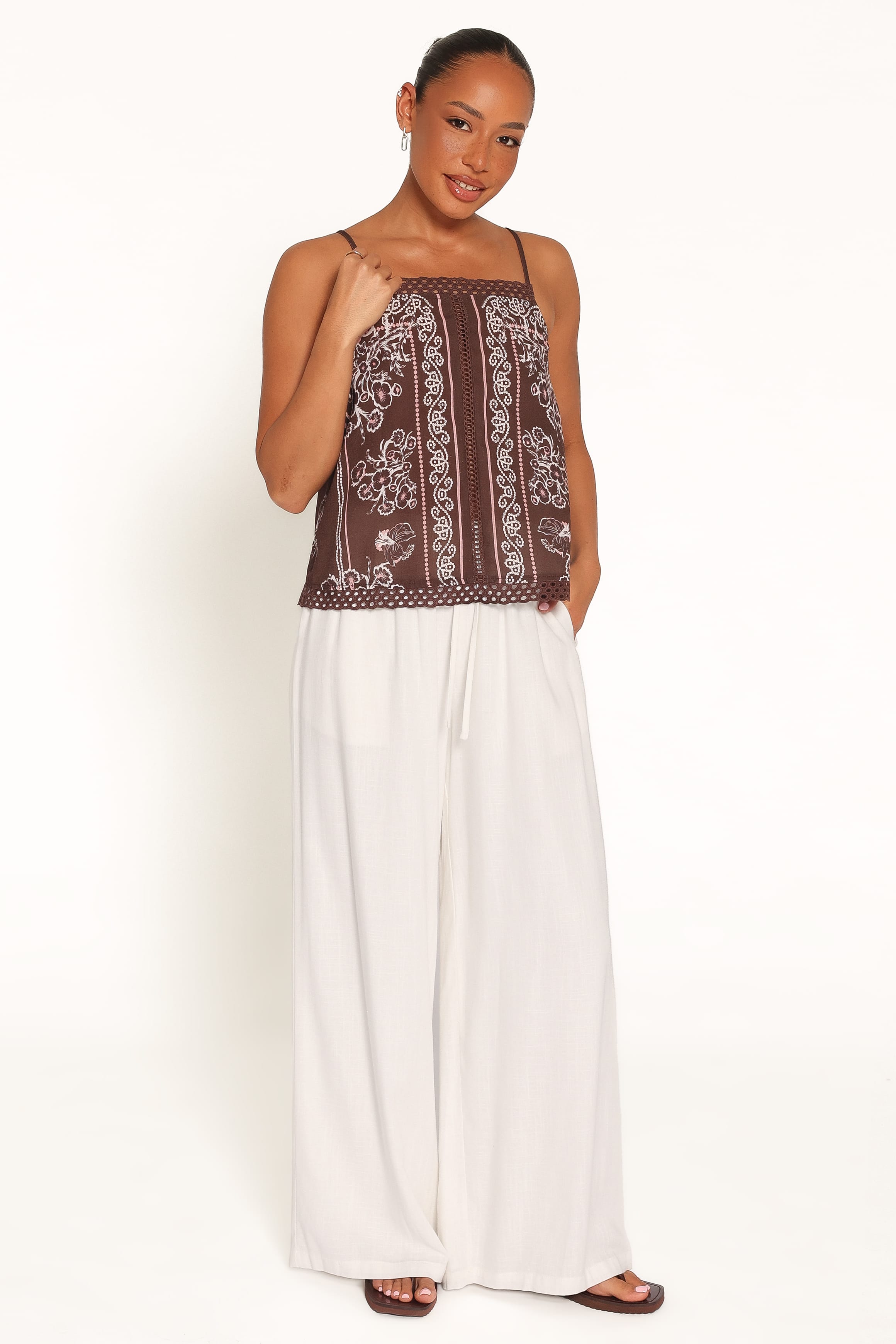 Erina Tank - Brown Bandana