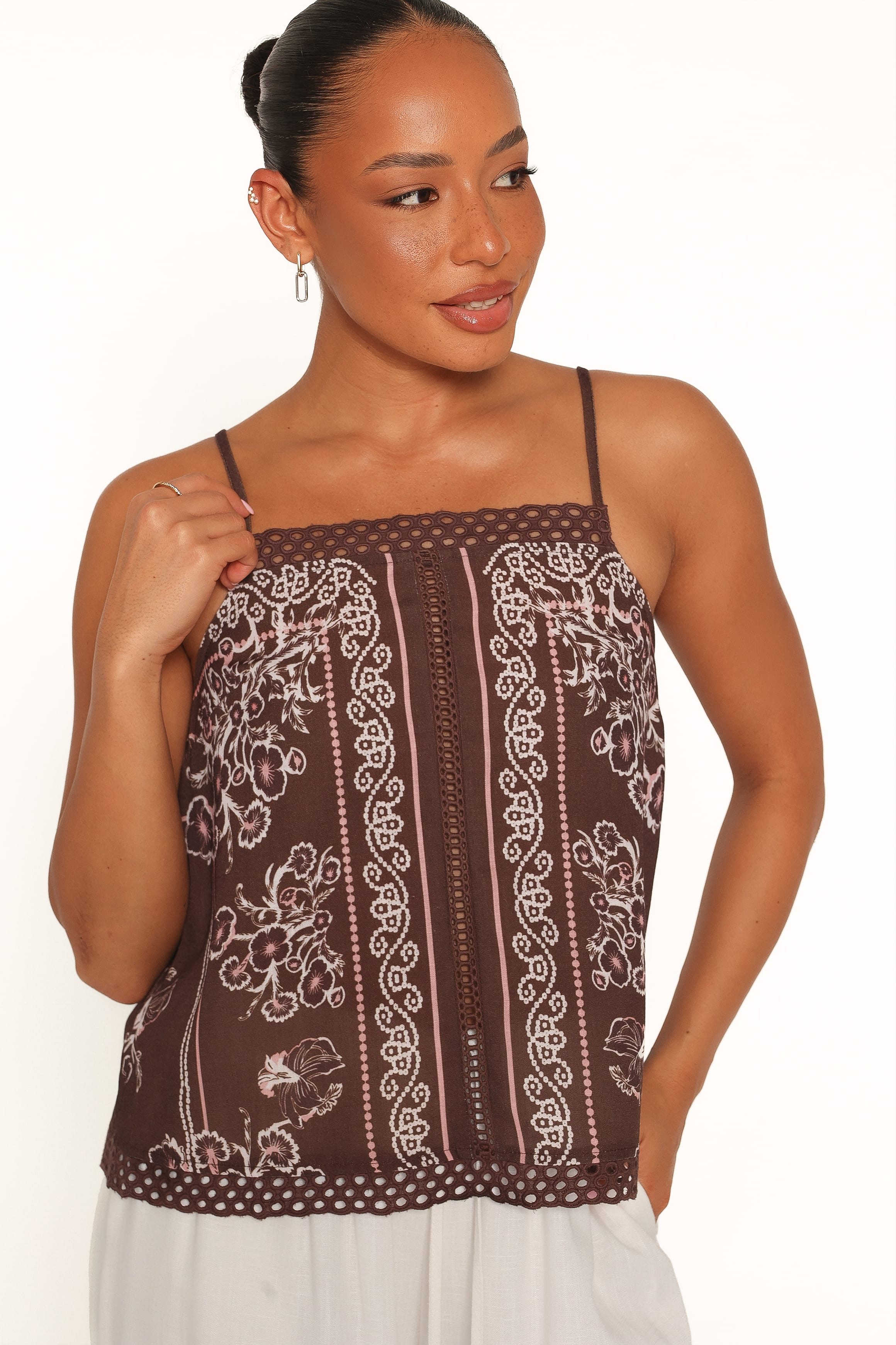 Erina Tank - Brown Bandana