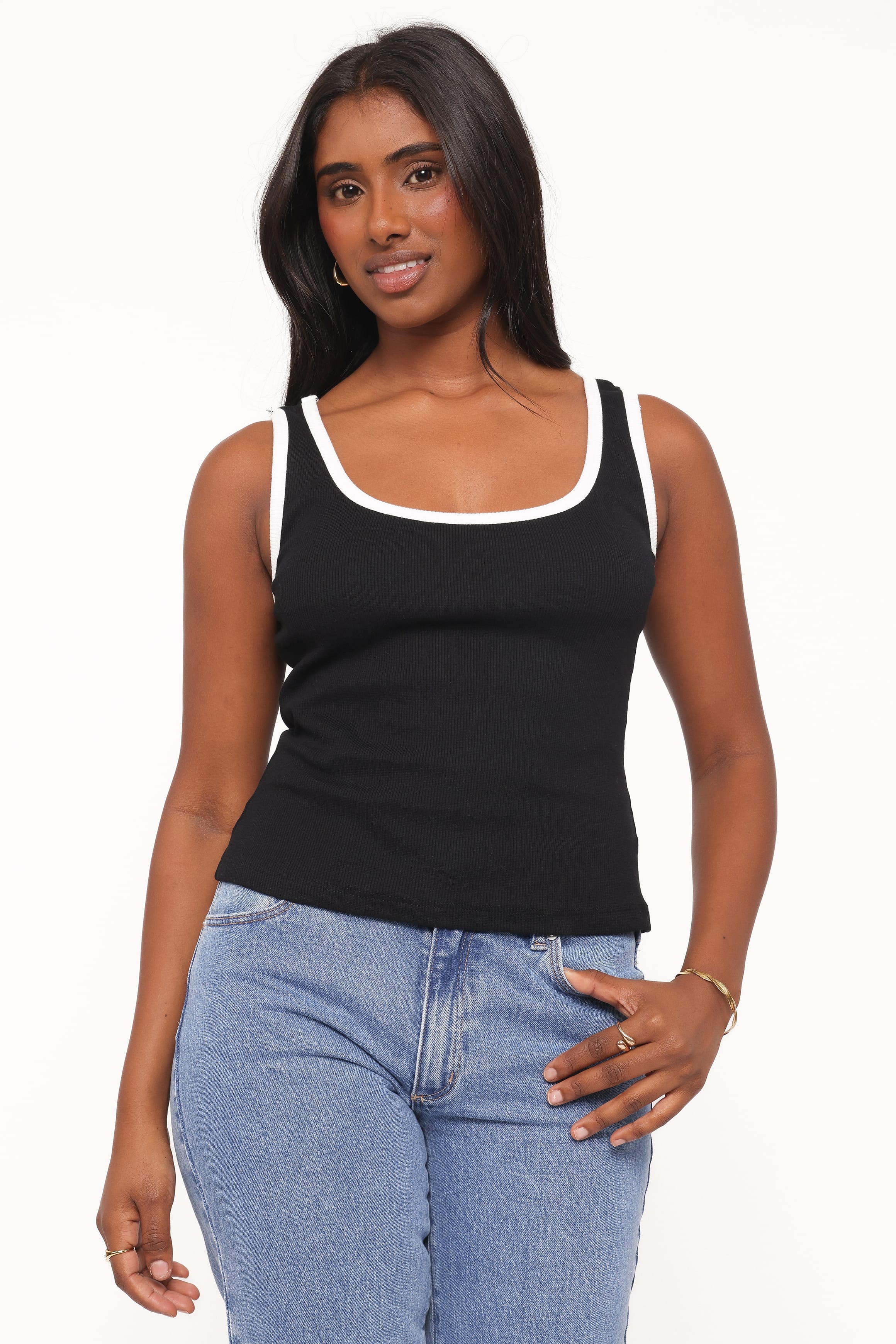 Juanita Knit Top - Black/White