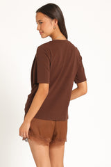 Landon Knit Top - Chocolate