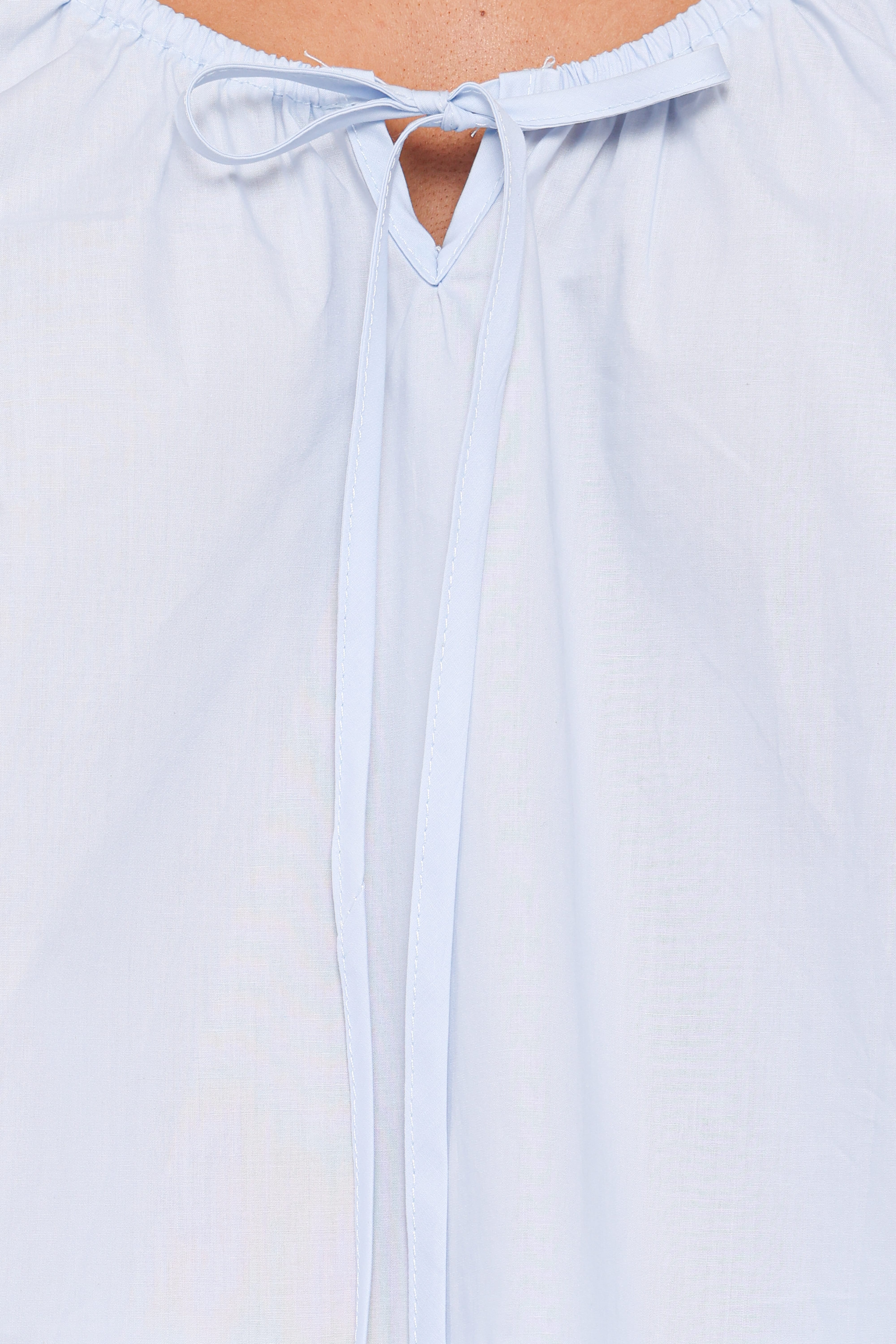 Lawrence Tie Scoop Top - Light Blue