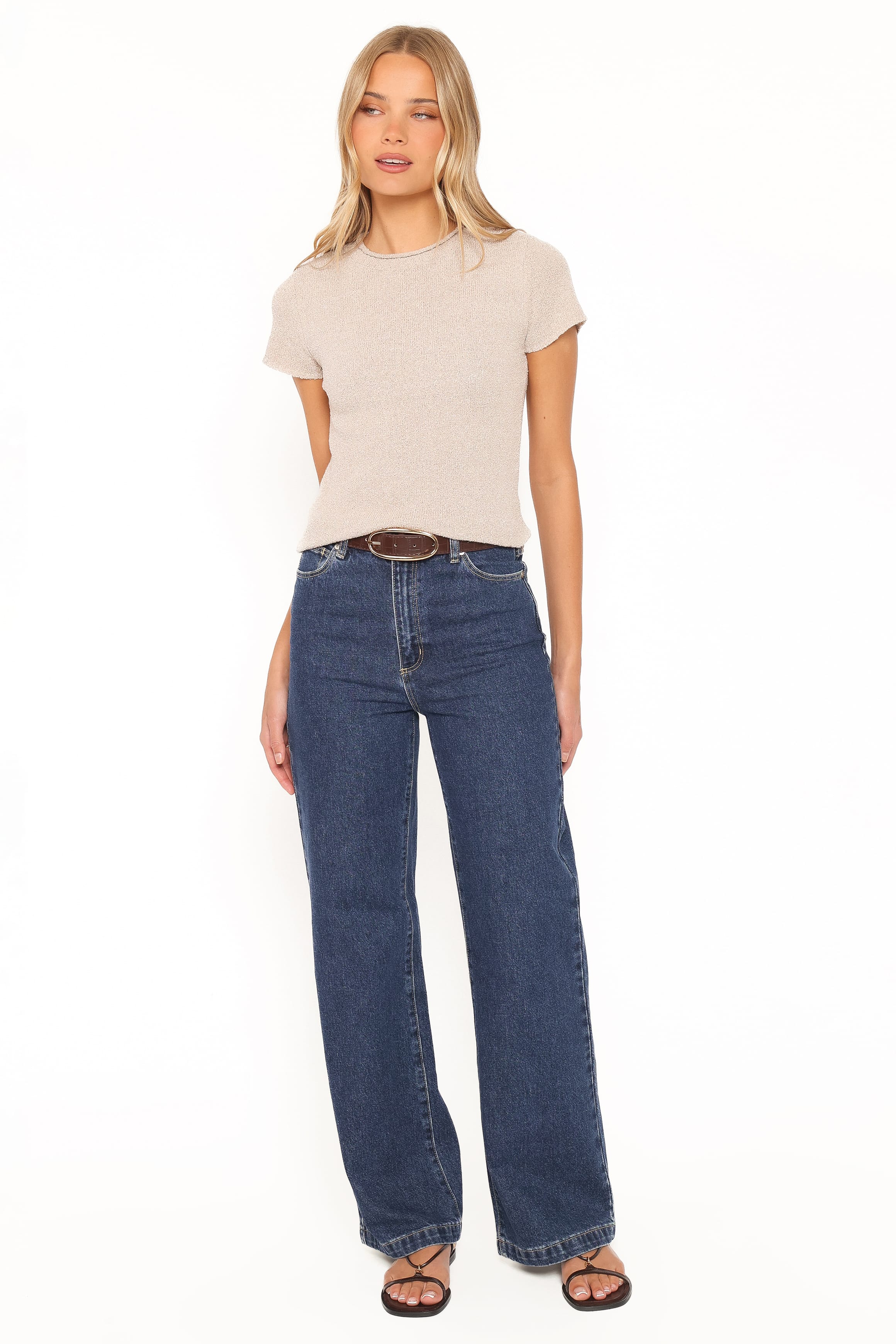 Mekali Knit Top - Beige