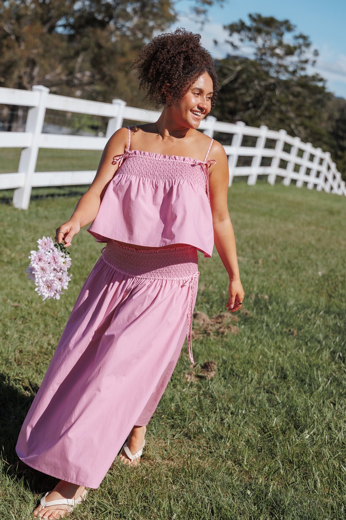 Mireille Baby Doll Top - Pink