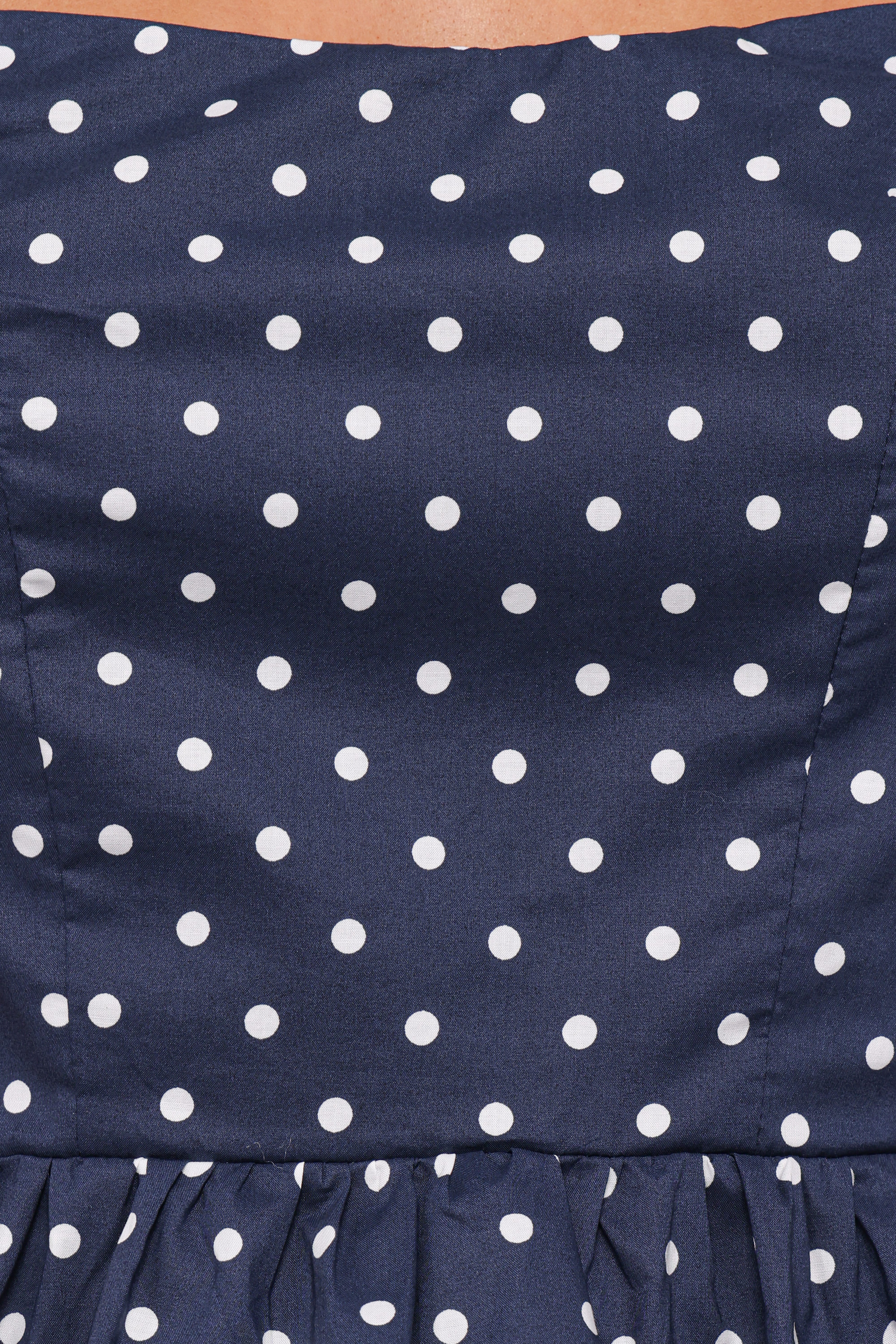 Paula Open Tie Back Top - Navy