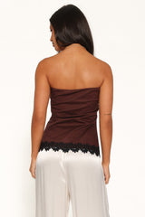 Shiloh Strapless Top - Chocolate