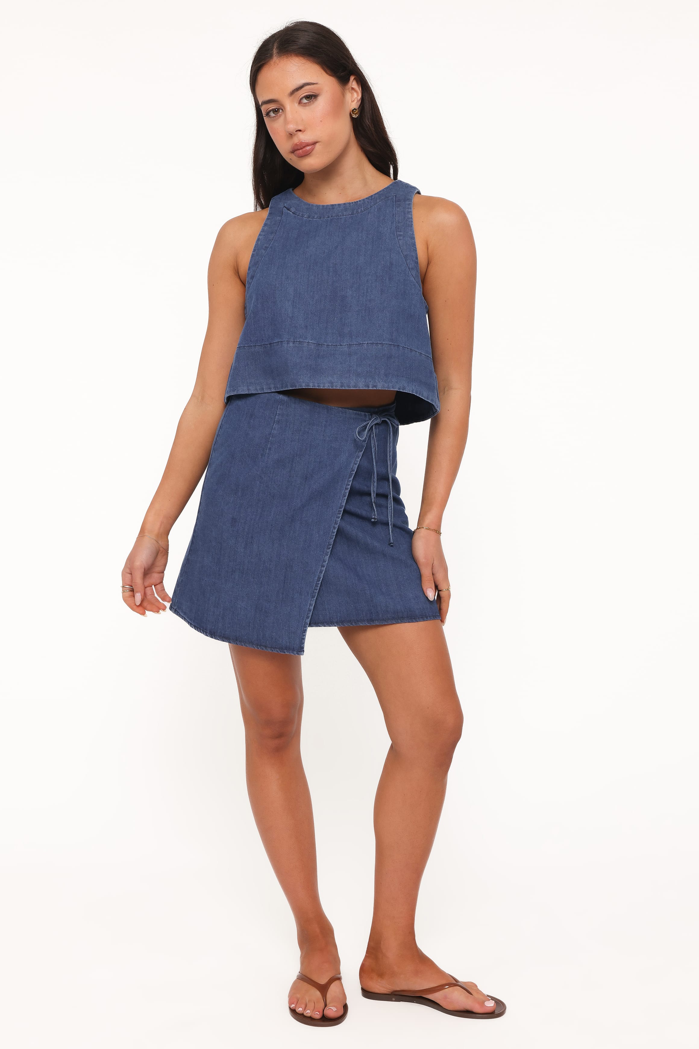 Siena Top - Medium Wash Denim
