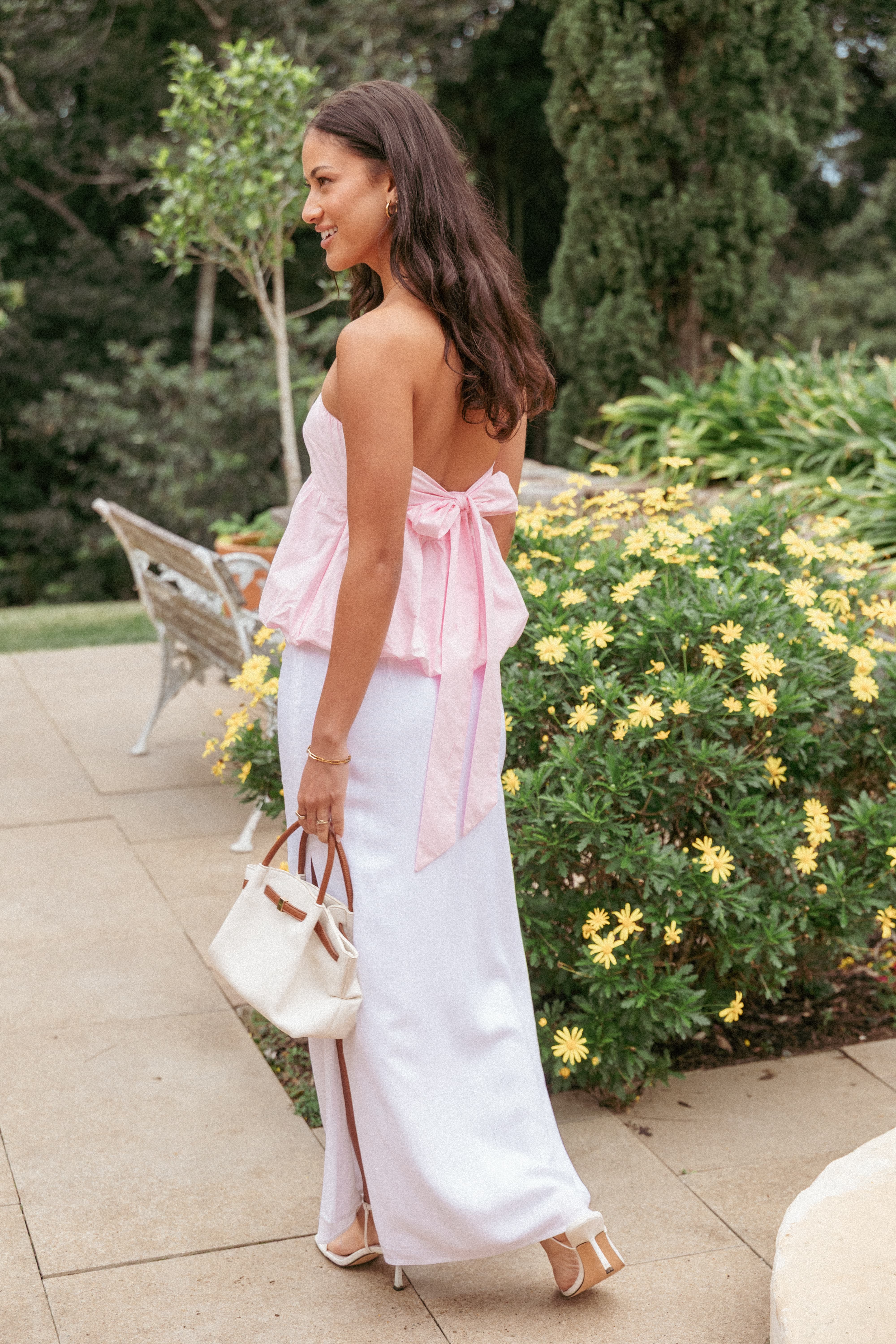 Yvanna Bubble Hem Top - Pink