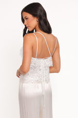 Zinnia Sequins Sleeveless Top - Ivory